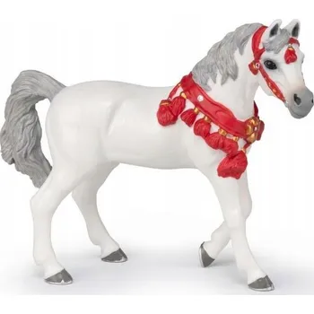 Figurka Arabský kůň v bílém slavnostním postroji [figurka]