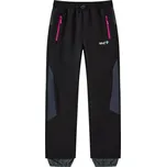 Dívčí softshellové kalhoty, zateplené - Wolf B2495, černá / růžové zipy Barva: Černá, Velikost: 116