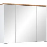 A - Interiéry Skříňka zrcadlová Sylva 80 bez osvětlení, 802x616x161, bílá/dub country