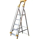 Manutan Expert Hliníkové schůdky Grip s plošinou, 5 stupňů