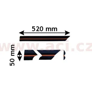 -9/94 boční lišta zadního blatníku s červeným pruhem 3dv. L