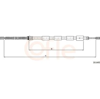 Lanko parkovací brzdy Tažné lanko, parkovací brzda COFLE 10.645