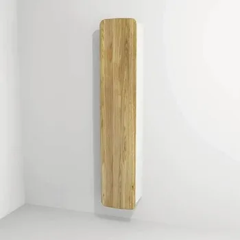 Koupelnový nábytek Koupelnová skříňka vysoká Devo Oval levá dub přírodní/alpská bílá 34 x 165 x 33 cm OV-S1DLE34-P36D01L10