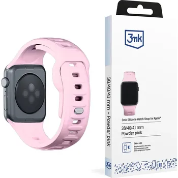 Chytré hodinky 3mk Silicone Watch Strap pro Apple 38/40/41 mm Powder Pink 5903108565677