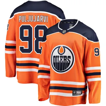 Fanatics Pánský dres Edmonton Oilers NHL #98 Jesse Puljujarvi Breakaway Alternate Jersey Velikost: XS, Distribuce: USA