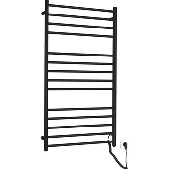 Sušák na prádlo SAPHO REDONDO elektrický sušák ručníků, kulatý, 630x1160 mm, 130 W, černá