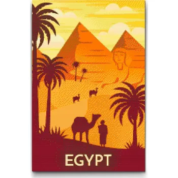 Diamantové malování Diamantové malování - Egypt Velikost: 40x60cm, Rámování: Pouze srolované plátno, Diamanty: Čtvercové