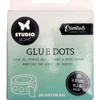 Kancelářské lepidlo Gelové lepicí tečky Studio Light, oboustranné , 110 ks - 4mm