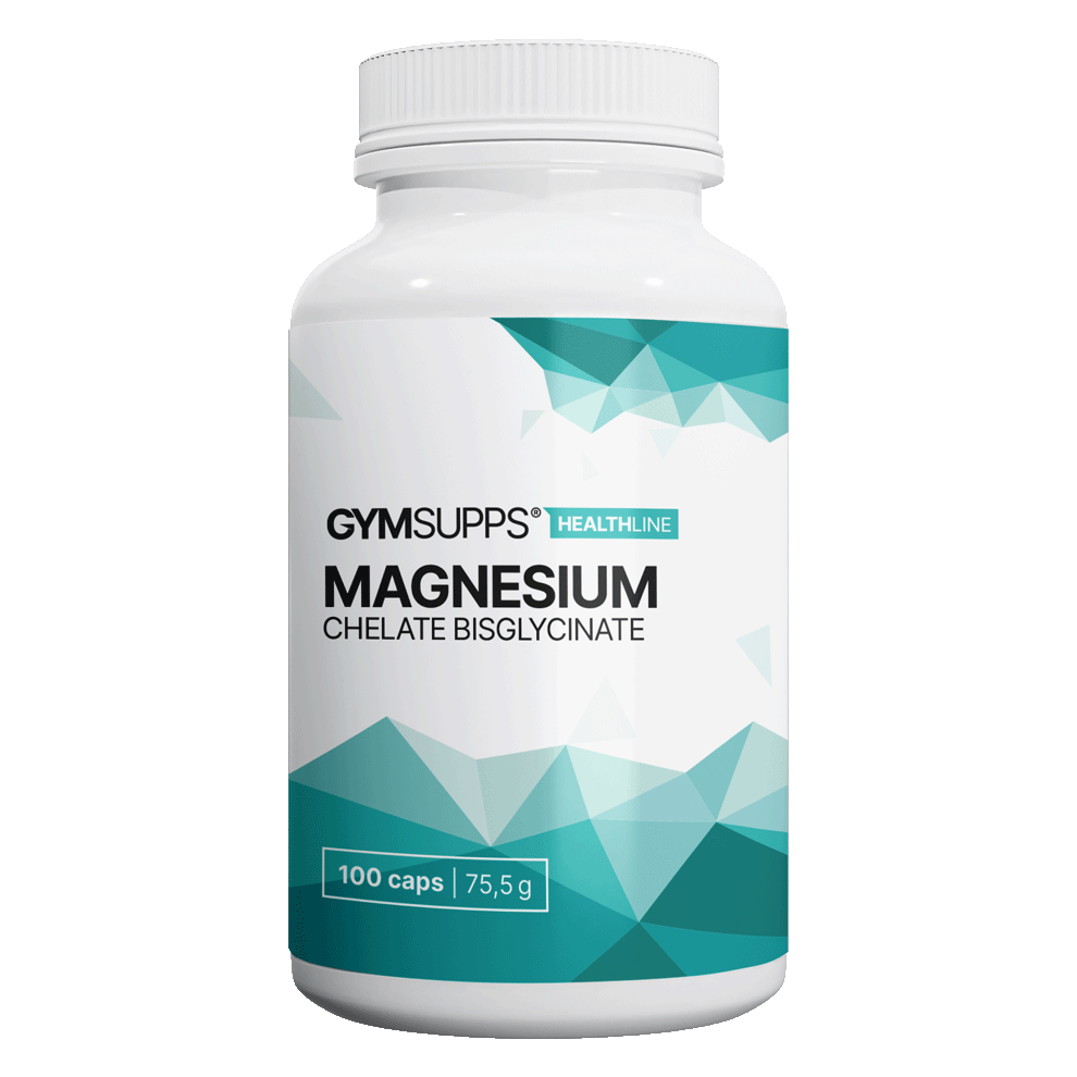 GymSupps Magnesium Chelate Bisglycinate - 100 kapslí