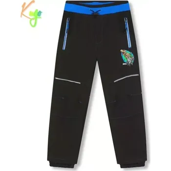 Dětská móda Chlapecké softshellové kalhoty zateplené Kugo HK5612, tmavě šedé / modrý pas