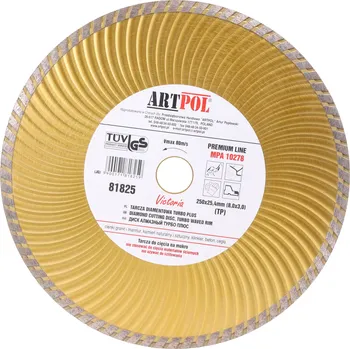 Příslušenství k brusce Diamantový kotouč Art-Pol 81825 250x25,4 mm