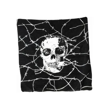 Šátek Šátek velký s lebkou a ostnatým drátem