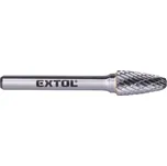 fréza karbidová, kulatý oblouk, pr.10x20mm/stopka 6mm,sek střední(double-cut), EXTOL INDUSTRIAL 8703754