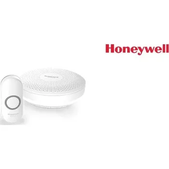 Domovní zvonek Honeywell Home DCR313N bezdrátový zvonek, 150 m, 6 melodií, bílý, design. tlačítko