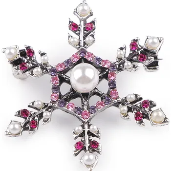 Brož Brož s broušenými kamínky vločka