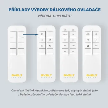 Dálkový ovladač GENERAL SVELT DUPLIKÁT originální dálkový ovladač s potiskem tlačítek na přání