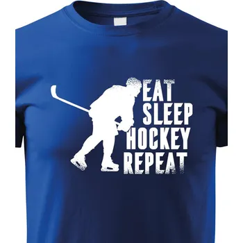 Chlapecké tričko Dětské tričko Eat, sleep, hockey, repeat, Barva Modrá, Velikost 146 cm/10 roků, Canvas Dětské tričko Bezvatriko.cz 2690