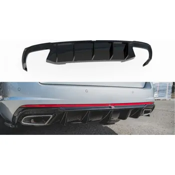 Tuning Maxton Design Maxton Design vložka zadního nárazníku ver.2 pro Škoda Octavia RS Mk3, černý lesklý plast ABS, pro benzínové motory