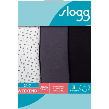 Kalhotky SLOGGI KALHOTKY 24/7 WEEKEND HIPSTER C3P M014/K9 BÍLO-ČERNO-ŠEDÁ 36