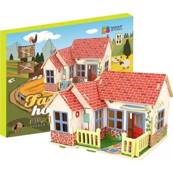 3D puzzle NiXiM Dřevěné 3D puzzle - Dům na farmě