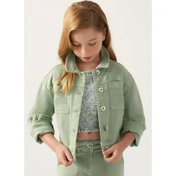Dívčí jeansová bunda Mayoral 6459-44 mintová velikost 140