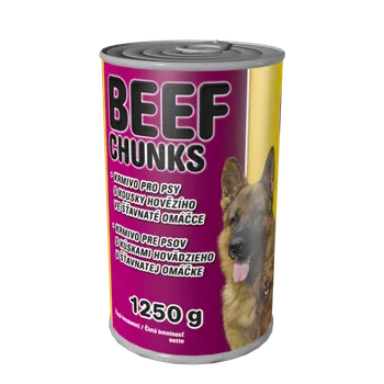 Krmivo pro psa Delikan konzerva pro psy hovězí 1250 g