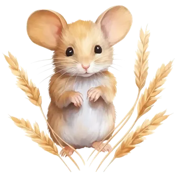 Nášivka NAŽEHLOVAČKA - Myška s obilím