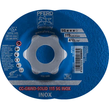 Brusný kotouč Pferd 64186115 | Brusný kotouč 115 mm, CC-GRIND-SOLID SG INOX