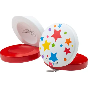 Hudební nástroj pro děti Bigjigs Toys Kastaněty hvězdičky 1 ks červená
