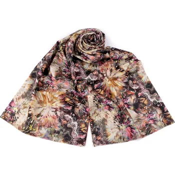 Šátek Šátek / šála abstraktní, hřejivá 70x185 cm, barva 1 béžová nejsv.