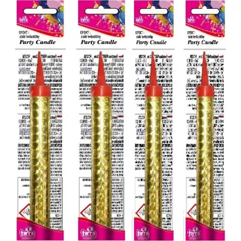 Dortová svíčka ČÍNA PÁRTY FONTÁNA na dort 12 cm - 4 ks - 4/100/1