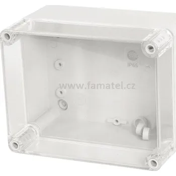 Elektroinstalační krabice Famatel 68121 Krabice SolidBox IP65, 170x135x107mm, průhledné víko, hladké boky