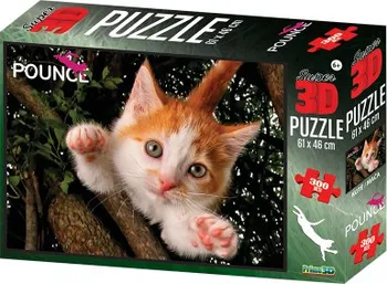 Puzzle Prime 3D Skákající kočka 3D 300 dílků