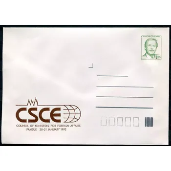 Poštovní známka Českosloveská pošta (1992) COB 92 ** - Prezident V. Havel + přítisk CSCE