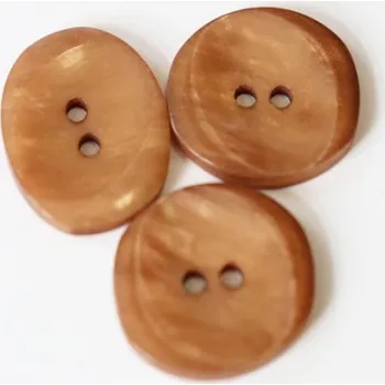 Knoflík Knoflík hnědý oválek 7075/36/15 - Hnědá, 23 mm