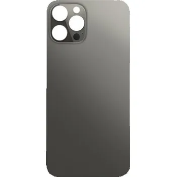 Sklo zadního krytu s větším otvorem na kameru pro Apple iPhone 12 Pro šedá (s logem) pro_OEM