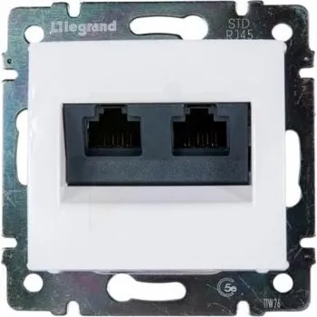 Elektrická zásuvka Legrand 774233 VALENA bílá zás. 2xrj45 ftp cat6