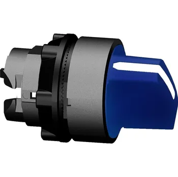 vypínač a zásuvka Schneider Electric ZB5AD306 OVL. HLAVICE OTOČNÁ 3 PEV. POLOHY-MODRÁ