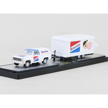 autíčko Chevrolet Cheyenne 10 1973 + Chevrolet Bel Air Gasser 1955 Bazooka 1:64 - M2 Machines Chevy Cheyenne Cheyenne 10 + Chevy Bel-Air Gasser - kovový model auta 1/64