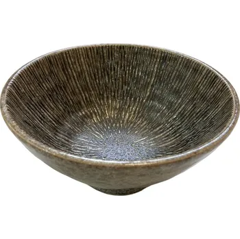 Jídelní miska KIZAMI 450 ml, šedá, keramika, MIJ