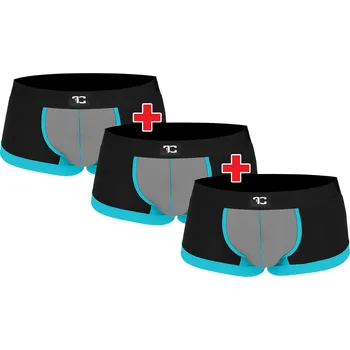 Boxerky 2+1 ZDARMA FC BLACK BADGE | pánské boxerky s PUSH-UP efektem | pohodlí & podpora ve stylu modré, vel. XXL Dedra