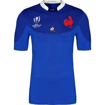 Dres na americký fotbal LE COQ SPORTIF Replika ragbyového dresu týmu Francie 2019 modrá S