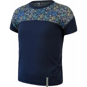 cyklistický dres dětské triko krátký rukáv SENSOR COOLMAX IMPRESS dětské triko kr.rukáv, deep blue/blue bikes - 130