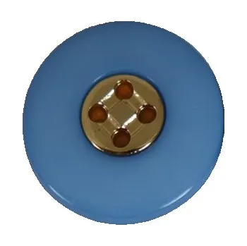 Knoflík Knoflík dámský DILL 2260/36/27 PLASTOVÝ modrý - Modrá, 15mm