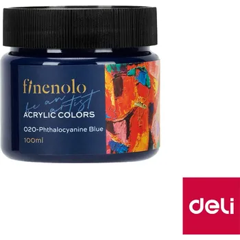 Speciální výtvarná barva Barvy akrylové 100ml, modrá tmavě FINENOLO DELI EC17-PB