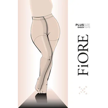 Dámské punčochy Punčocháče Fiore C 5120 Sheer Plus Velikost 7-3XL světlo přírodní 7-3XL