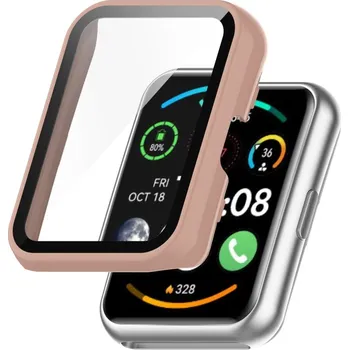 VSECHNONAMOBIL 68201 PC FULL COVER Plastový kryt se sklem pro Huawei Watch Fit 2 / Fit 2 Active růžový