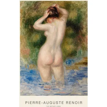 Plakát Plakát, Obraz - The Bather (Vintage Erotic Female Nude Painting) - Renoir