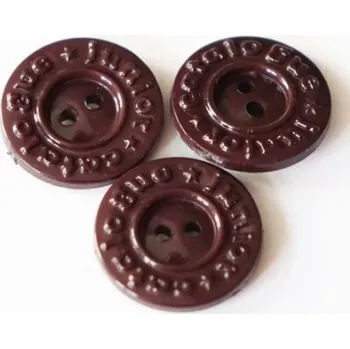 Knoflík Knoflík tm.hnědý 91381/28/5 Catalogue - Hnědá, 18 mm