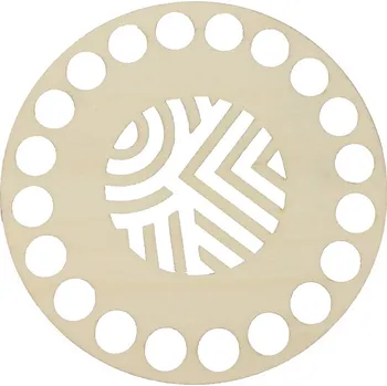Pro Háčkování Podšálek vyřezávaný kruh Ø 10 cm - klubíčko